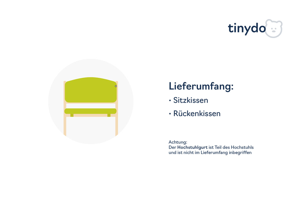 Tinydo Sitzkissen-Set in Blau passend für Hauck Alpha mit Sitzkissen und Rückenkissen