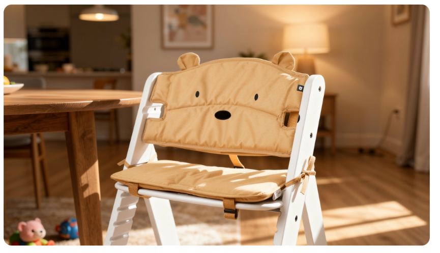 Tinydo Sitzkissen im Bärchendesign/Beige passend für Hauck Alpha