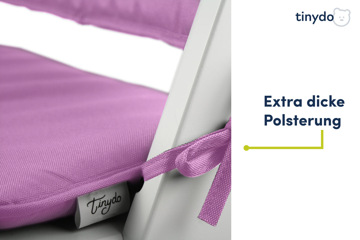 Extra dicke Polsterung des violetten Tinydo Sitzkissens passend für Hauck Alpha