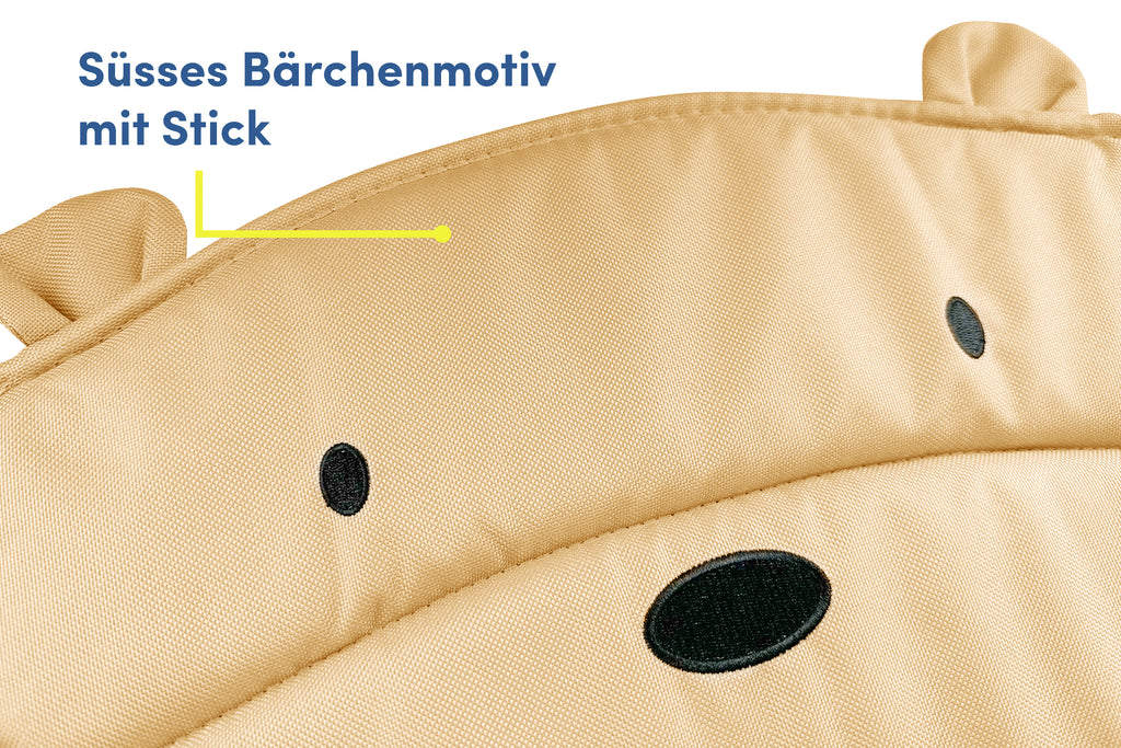 Super niedliches Bärenmotiv gestickt: Bärchendesign