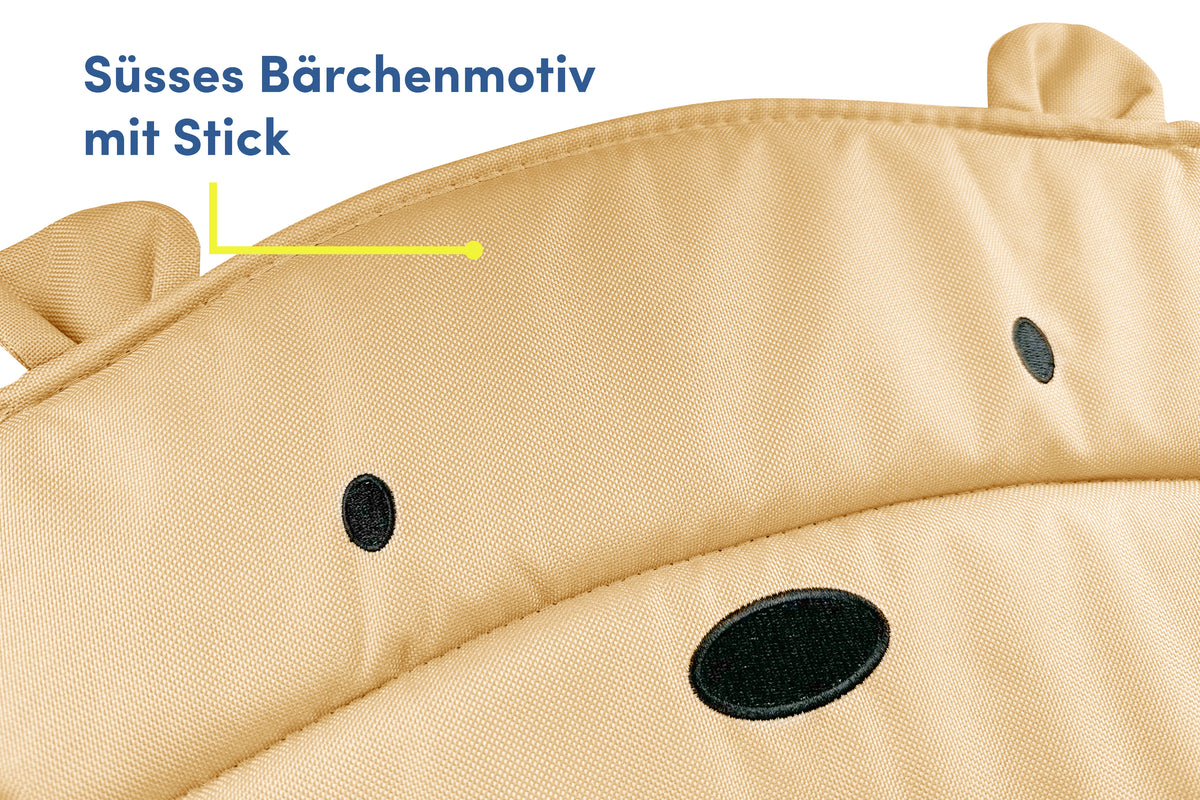 Super niedliches Bärenmotiv gestickt: Bärchendesign