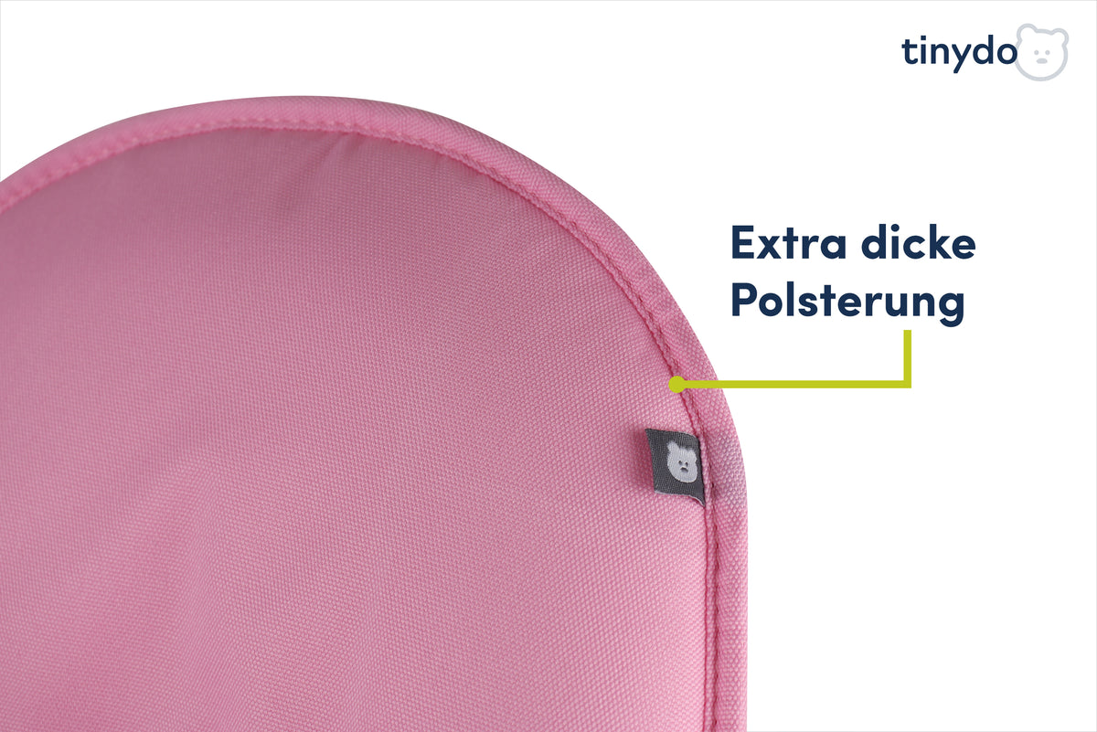 Extra dicke Polsterung des rosa Tinydo Sitzkissens passend für IKEA Antilop