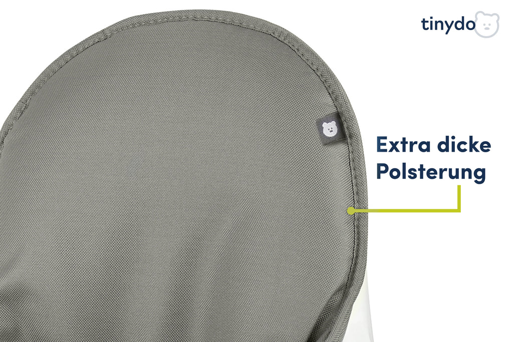 Extra dicke Polsterung des salbeigrauen Tinydo Sitzkissens passend für IKEA Antilop