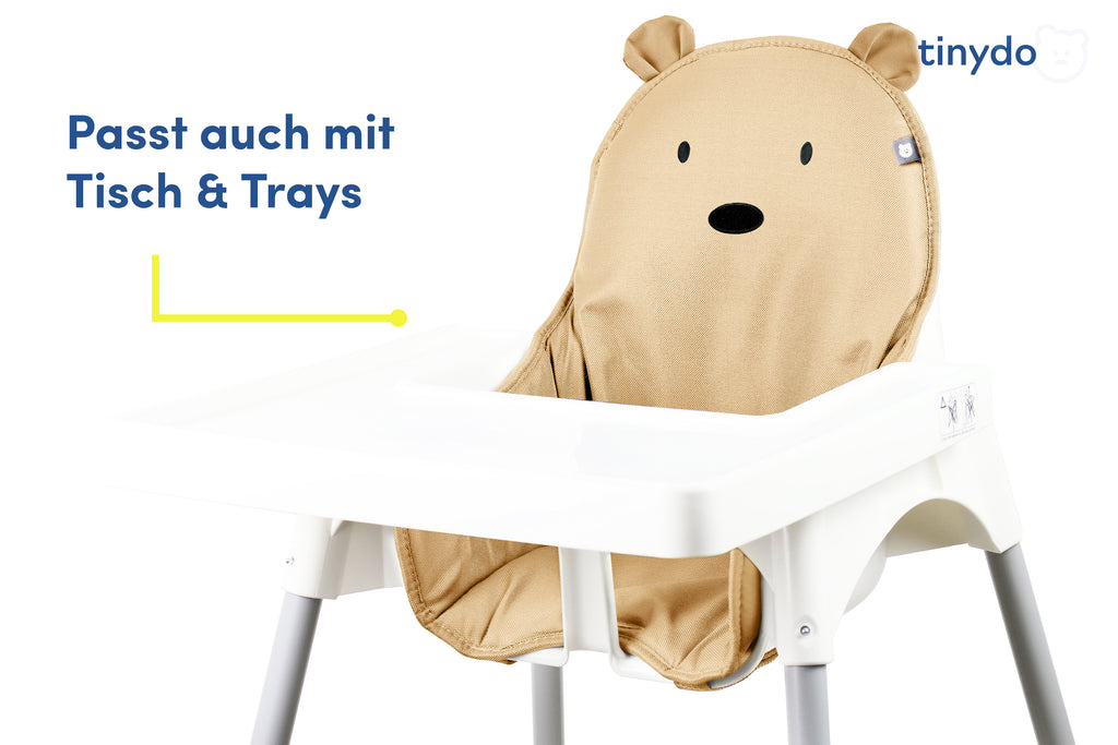 Tinydo Sitzkissen im Bärchendesign passend für IKEA Antilop mit Tisch und Tray