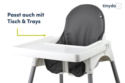 Tinydo Sitzkissen in Dunkelgrau passend für IKEA Antilop mit Tisch und Tray