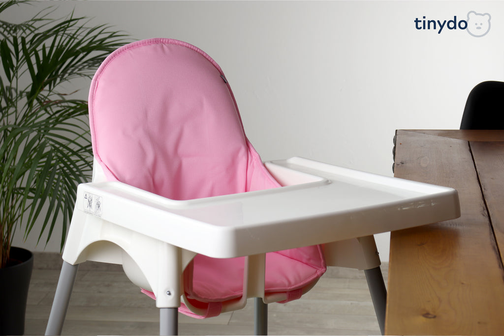Rosa Tinydo Sitzkissen passend für IKEA Antilop mit Tisch und Tray