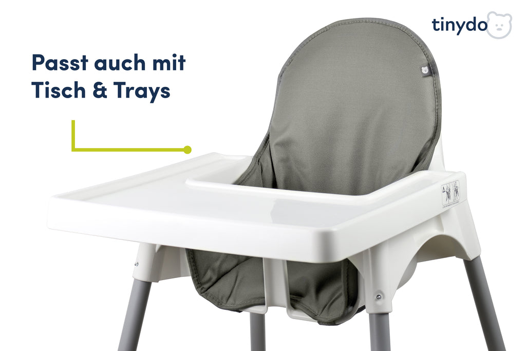 Tinydo Sitzkissen in Salbeigrau passend für IKEA Antilop mit Tisch und Tray