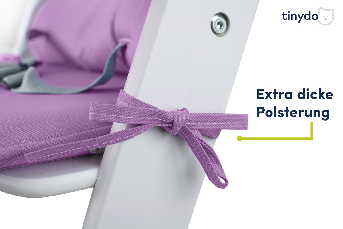 Extra dicke Polsterung des violetten Tinydo Sitzkissens passend für Safety 1st Timba