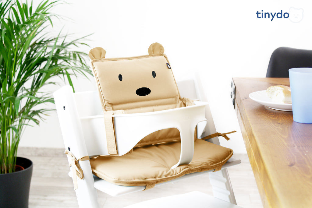 Tinydo Sitzkissen im Bärchendesign passend für Stokke Tripp Trapp mit Babyschale